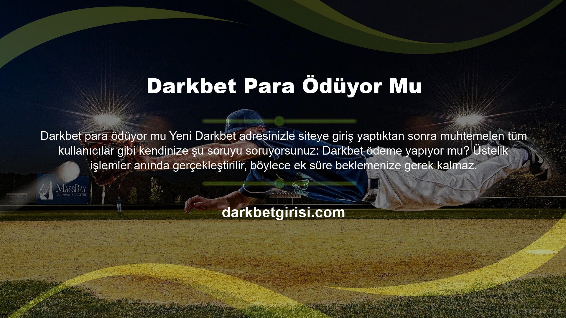 Kullanıcılara para yatırma ve çekme kolaylığı sunan Darkbet adlı kaliteli bir site olarak insanların ilgisini çekmiştir