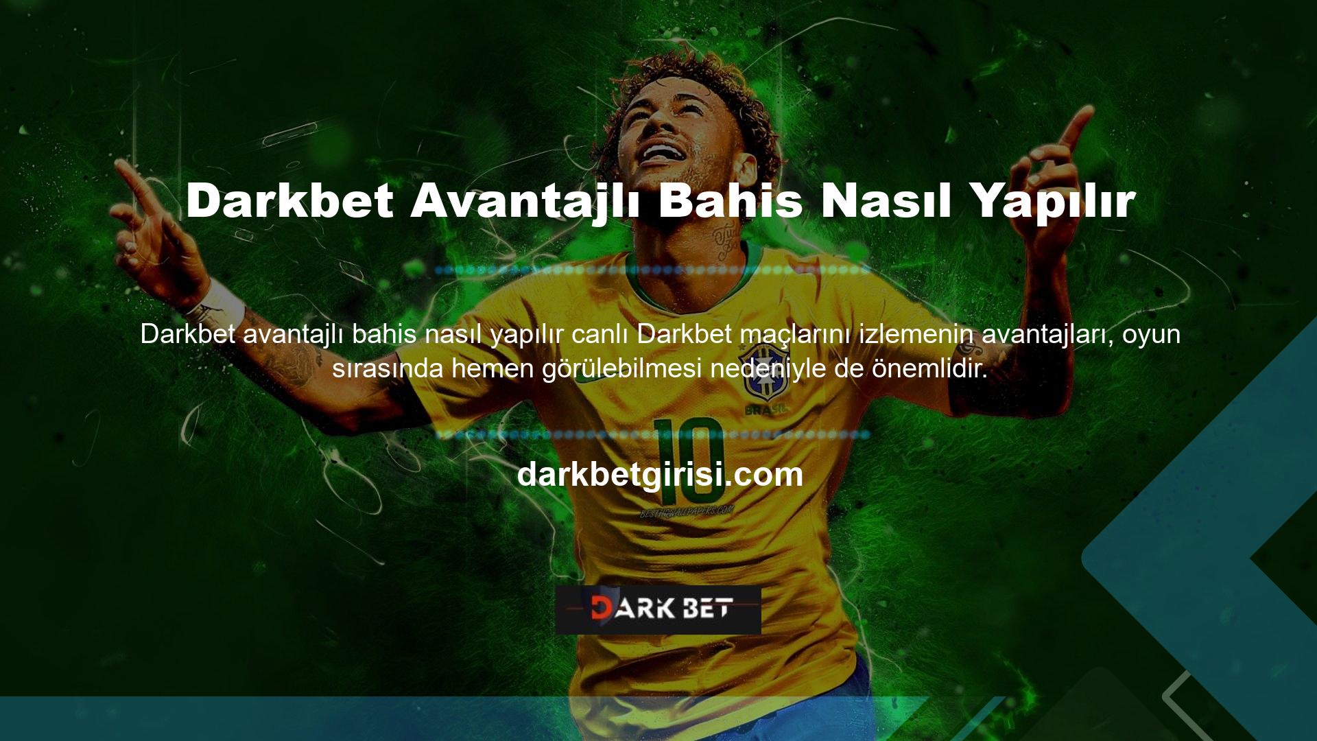 Darkbet web sitesi sadece bahis heyecanını değil aynı zamanda canlı izleme heyecanını da sunmaktadır